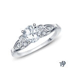 White Gold A Vintage Milgrain Style Diamond Engagement Ring Semi Mount 0.10ctw