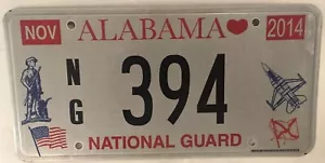 NIEDRIGE 3-STELLIGE NUMMER 394 Nummernschild NG Nationalgarde Militär NAG USNG USAR - Bild 1 von 12