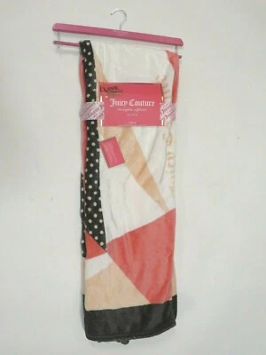 50" x 70" NUEVO CON ETIQUETAS Juicy Couture Manta Suave Rosa Lunares Ropa de Cama  Foto 1 de 4