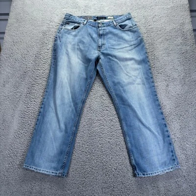 Vintage Tommy Hilfiger Jeans Mens 38x30 Blue Light Wash Cotton Relaxed Fit Denim - Imagem 1 de 4