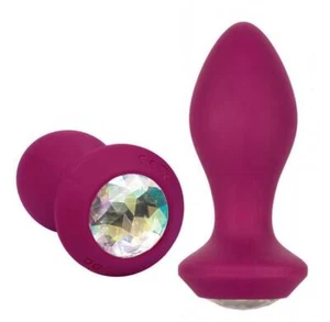 Butt Plug Vibrierender Silikon Dildo Analvibrator Phallus Dilatator mit Stein - Bild 1 von 4