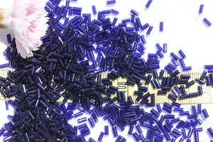 Vinilación recta Midnight Blue Trans 4 mm #2. Joyería artesanal con cuentas de corneta veneciana - Imagen 1 de 1