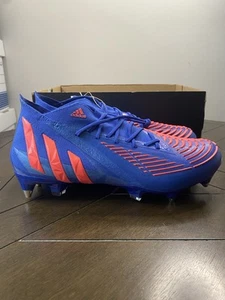 Adidas Soccer Cleats Predator Edge.1 SG Size 9.5 Men Blue H02965 - Picture 1 of 9