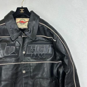 Chaqueta de cuero de cordero negra AVIREX para hombre 2XL - Imagen 1 de 10