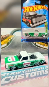 Hot Wheels 83 Silverado ***Custom Sinclair W/ Spectraflame And Real Riders*** - Picture 1 of 3