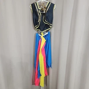 Costume Gypsy Pirate Kids Vest, Pants, Scarf, Belt, Necklace Collegeville NEW - Picture 1 of 7