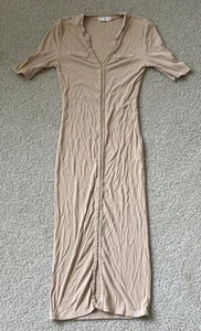 AVEC LES FILLES HALBARM MILITARY-INSPIRIERTES RIPPSTRICKKLEID IN BRAUN Gr. S - Bild 1 von 5
