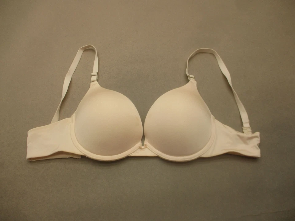 Sujetador push-up 36B Lily Of France beige acolchado con aros cierre trasero 7H Foto 1 de 4