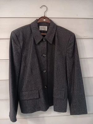 Vintage Miss Pendleton 100% Wool Gray Blazer Jacket Size 16 - Image 1 of 4