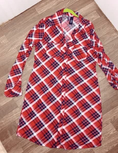 Kristin Nicole kariertes, leichtes, Button Down Nachthemd. Größe L - Bild 1 von 4