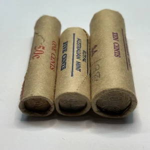1981 One Five & Ten Cent Mint Roll Set - Uncirculated - 3 RAM Rolls 130 Coins - Picture 1 of 2