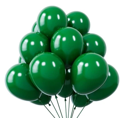 Dark Green Latex Balloons - 50 Pack 12 Helium for Baby Shower, Birthday Decor - Image 1 of 4