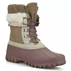 Womens Skechers Waterproof Walking Warm Fur Snow Winter MidCalf Boots Shoes Size - Bild 1 von 15