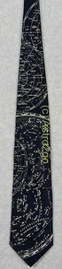 CONSTELLATIONS PLANISPHERE STAR SPACE ASTRONOMY Museum Artifacts Silk tie NEW - Picture 1 of 8