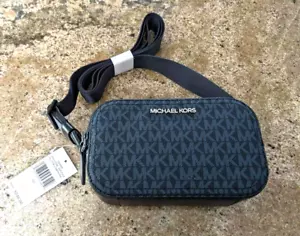 Michael Kors Bag Cooper Signature Logo Camera Bag ADMRL/PLBLUE NWT - Picture 1 of 8