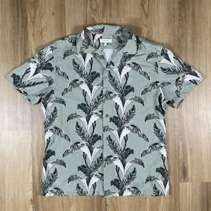 Camisa Reiss Para Hombre Grande Manga Corta Floral Hawaiana Palma Viscosa Mexicali Usada en Excelente Condición - Imagen 1 de 10