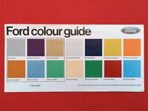 GUIDA COLORI E ASSETTO FORD 1974 - Escort Capri Cortina Console Granada Ghia Coupè - Foto 1 di 2
