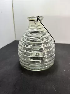 "Vintage Glasbiene/Wespe Hängefalle Bienenstock Füße 7"" x 4,5"" - Bild 1 von 6