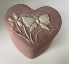 VTG 1974 USA Robert Nemith Incolay Butterfly Sculpted Trinket Box~Jewelry VGC