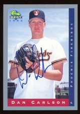 1993 Phoenix Firebirds DAN CARLSON Signed Card autograph AUTO giants