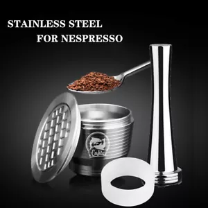 Capsule caffè in acciaio inox set manomissione filtro cialde per Nespresso Pixie CitiZ - Foto 1 di 11