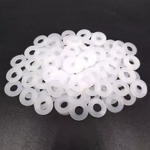 1000pcs M3 White Nylon Flat Washers - Picture 1 of 4