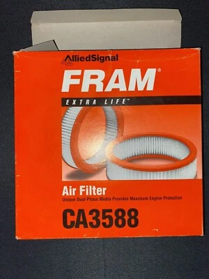 Filtro aria Fram Extra Life USA CA3588 per Chevrolet, GMC, Pontiac, Buick... NUOVO - Immagine 1 di 4