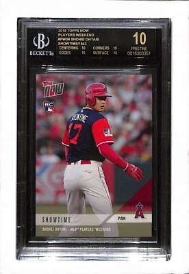 YOU PICK 2018 TOPPS NOW PLAYERS WEEKEND RC #PW04 SHOHEI OHTANI BGS 9.5, 10, BL - Image 1 of 2