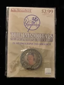 *NEW SEALED* 2005 NEW YORK POST NY YANKEES IMMORTALS MEDALLIONS CATFISH HUNTER - Picture 1 of 2