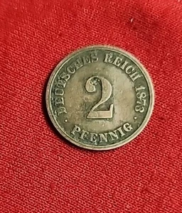 ANTIQUE Coin 1873 . 2 PFENNIG FROM THE GERMAN EMPIRE🇩🇪 Free Shipping M - Picture 1 of 2