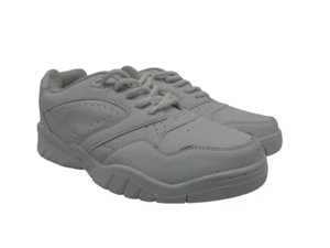 Unbranded Men's Low-Cut Athletic Sneakers 4008 White Leather Size 7W - Picture 1 of 8