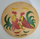 Vintage, Hand Painted Roosters, Hamburger Press made in Japan