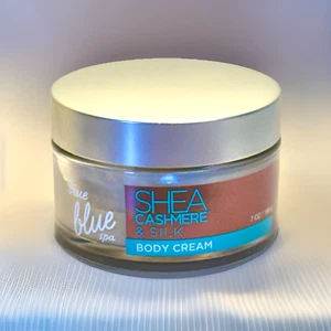 Bath & and Body Works True Blue Spa SHEA CASHMERE & SILK Body Cream Jar so rare! - Picture 1 of 1