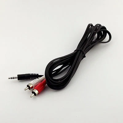 3m 3.5mm Male Stereo To 2x RCA Phono Plug Audio AV Video Adapter Connector Cable - Image 1 of 4