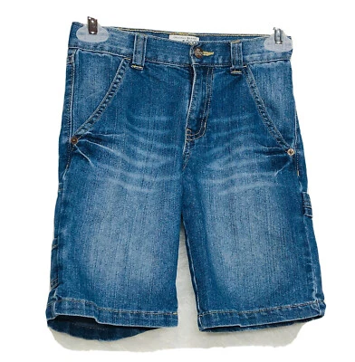 Children Place Boys Size 7 Carpenter Blue Denim Jeans Shorts - Image 1 of 4