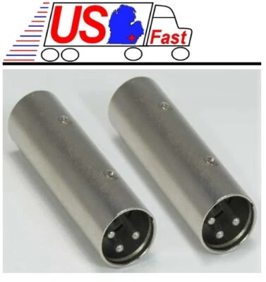PARTS PARADISE NEW XLR Male~M, MM 3pin Microphone/Mic/PA/Audio Adapter/Coupler/Cable Joiner