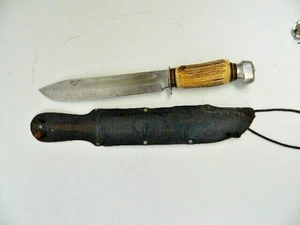 Edge Brand Solingen Germany 490 Huge Bowie Knife With Leather Sheath - Picture 1 of 9