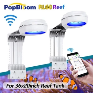 2PCS PopBloom RL60 WiFi Marine Reef Full Spectrum Marine Fish Tank 36in 90cm 3ft - Picture 1 of 15