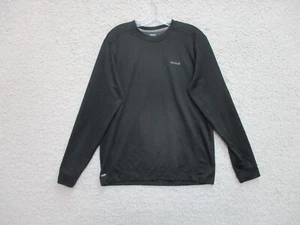 Reebok Sweater Medium Adult Black Lightweight Stretch Long Sleeve Logo Gym Mens - Picture 1 of 9