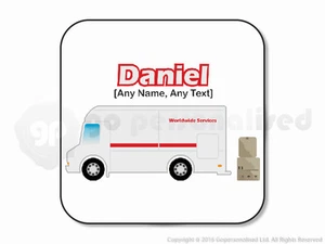 Personalised Gift Delivery Driver Coaster Courier Van Truck Lorry - Square #2 - Picture 1 of 3