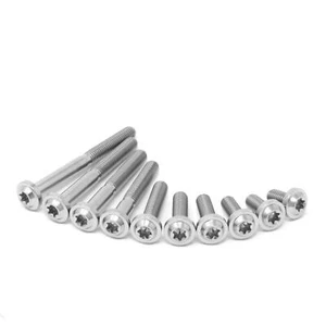 m5 x 10 Titanium Low Profile Screw Torx t25 x 0.8 Ti Washer Bolt 10-50mm Silver - Picture 1 of 13