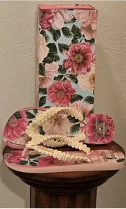 Sandalias de ballet Dolce&Gabbana x Havaianas florales rosa chanclas W11/12 M 9/10 - Imagen 1 de 16