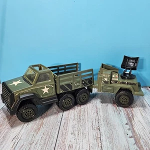 TONKA 1978 ARMY TRUCK AND RTD RADAR TRAILER - Picture 1 of 14