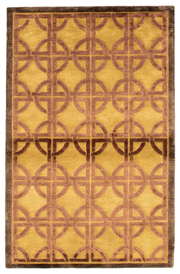 Hand-knotted Area Rug 3'5" x 5'6" Traditional Wool/Silk Oriental Carpet - Image 1 of 4