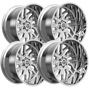 (Set of 4) TIS 544C 22x12 5x5"/5x5.5" -44mm Chrome Wheels Rims 22" Inch - Picture 1 of 9