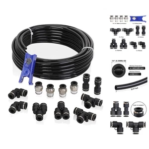 1/4 Zoll Air Line Schlauchset - Flexibler PU-Schlauch mit Easy Connect Zubehör - Bild 1 von 9