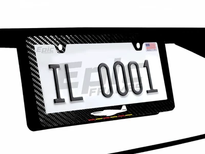 P-51 Mustang Fighter Aircraft Roush 100% Carbon Fiber License Plate Frame - Image 1 of 3