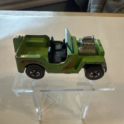 ¡MIRA! ¡Jeep Redline 1970 Hot Wheels original verde lima "tolva de hierba" vintage! Foto 1 de 4