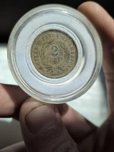 1868 2 cent piece - Picture 1 of 4