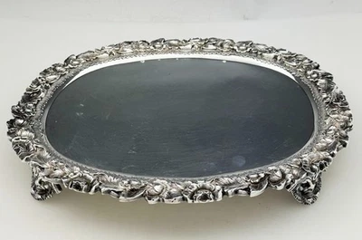 Excepcional Moneda 40oz KIRK Repousse Plata OVAL SALVADOR Caras c1830 Foto 1 de 4